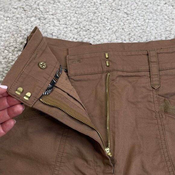 Anthropologie Ellie Embroidered Utility Pants Brown 0 - Picture 5 of 10